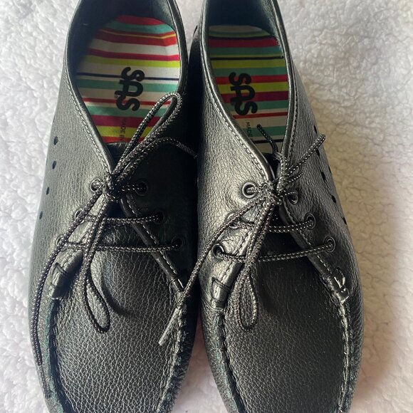 New SAS Black Breezy Lace-up Moccacin size 5.5 M - Picture 13 of 16